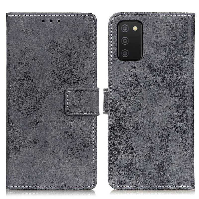 Leren Hoesje voor Samsung Galaxy A03s Vintage Kunstleer