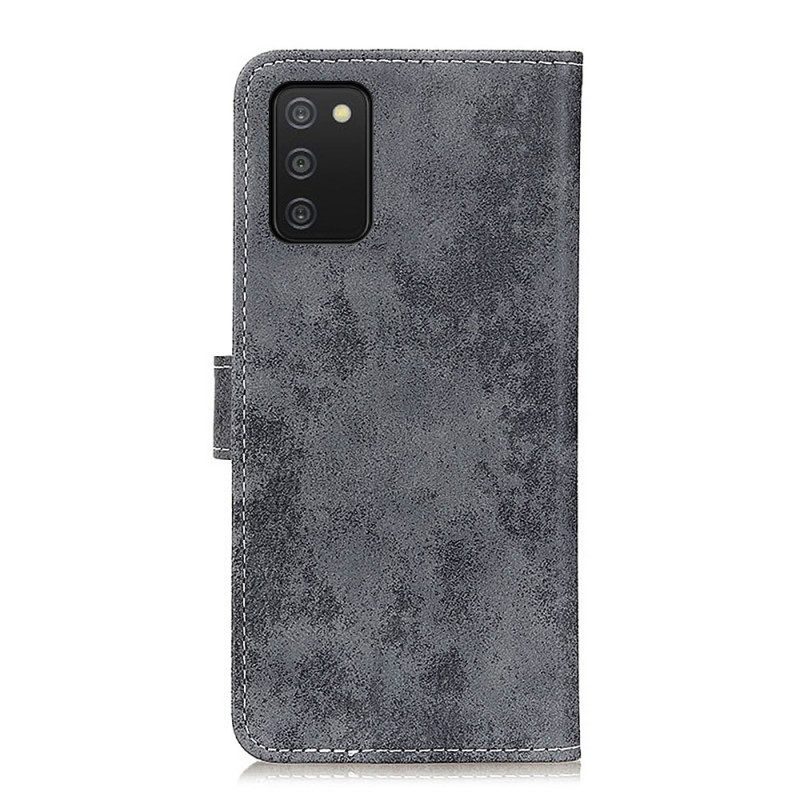 Leren Hoesje voor Samsung Galaxy A03s Vintage Kunstleer