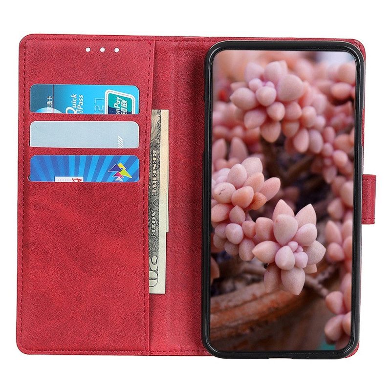 Flip Case voor OnePlus 10T 5G Mat Kunstleer