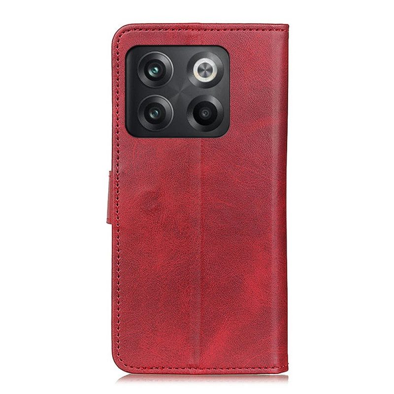 Flip Case voor OnePlus 10T 5G Mat Kunstleer