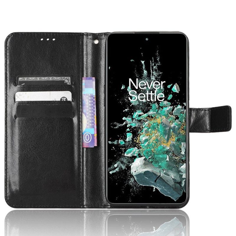 Leren Hoesje voor OnePlus 10T 5G Met Ketting Faux Leather Flashy Met Riem