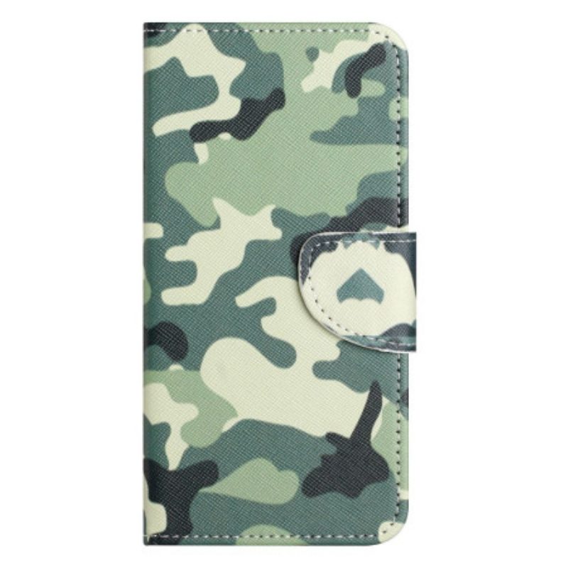 Leren Hoesje voor OnePlus 10T 5G Militaire Camouflage