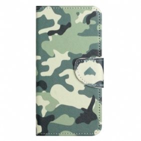 Leren Hoesje voor OnePlus 10T 5G Militaire Camouflage