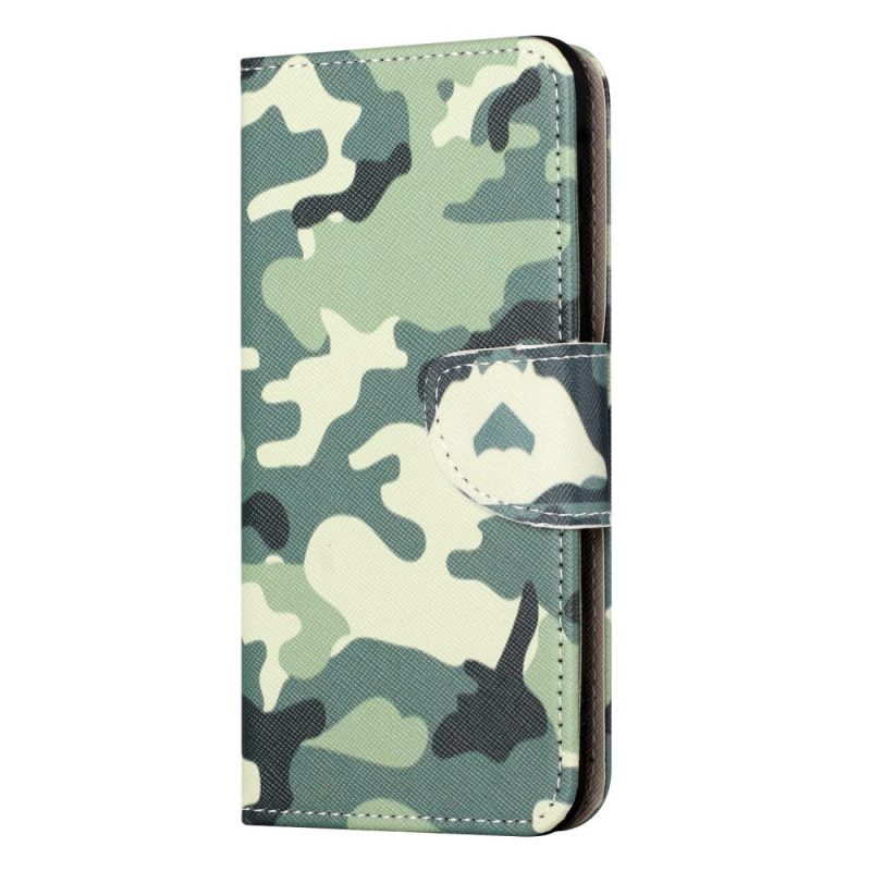 Leren Hoesje voor OnePlus 10T 5G Militaire Camouflage