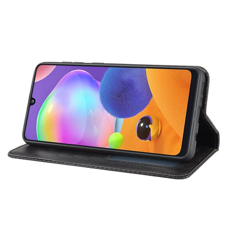 Bescherming Hoesje voor Samsung Galaxy A31 Folio-hoesje Gestileerd Vintage Leereffect