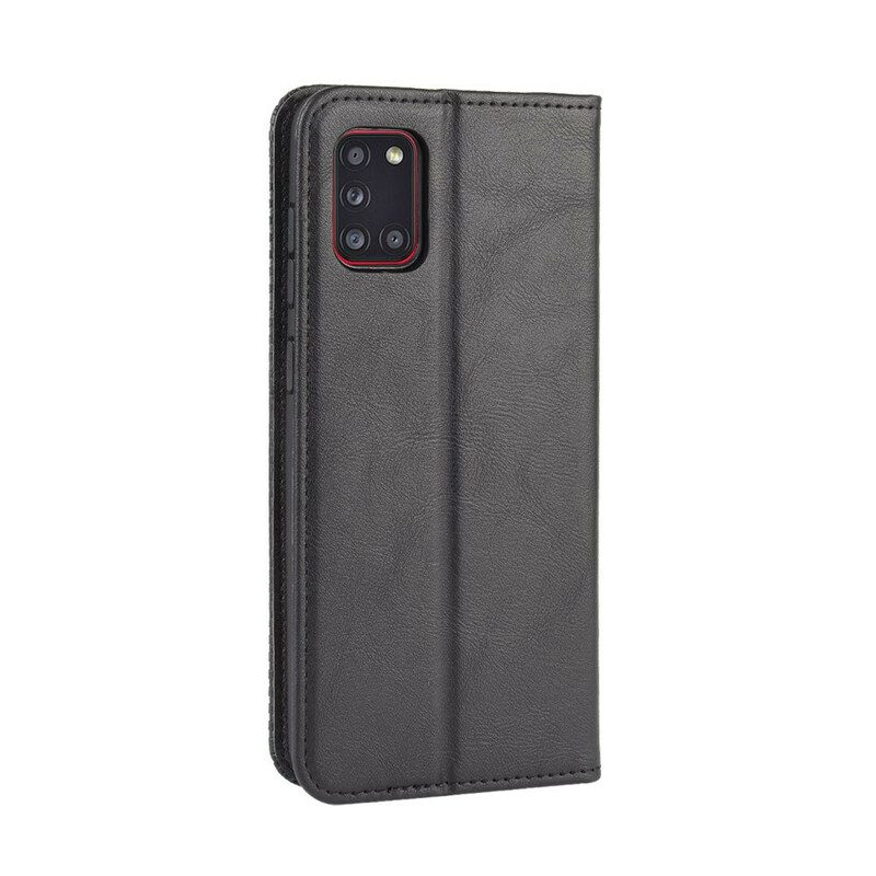 Bescherming Hoesje voor Samsung Galaxy A31 Folio-hoesje Gestileerd Vintage Leereffect