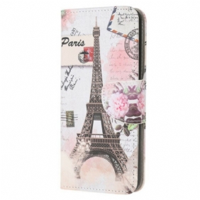 Flip Case voor Samsung Galaxy A31 Retro Eiffeltoren