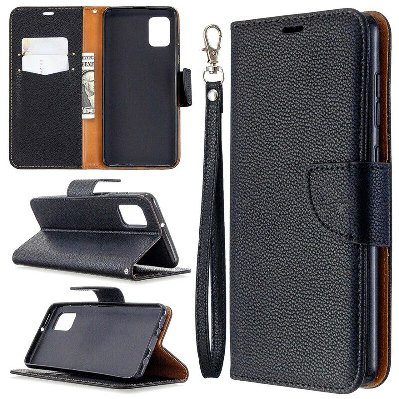 Folio-hoesje voor Samsung Galaxy A31 Flip Case Lychee Rabat Schuin