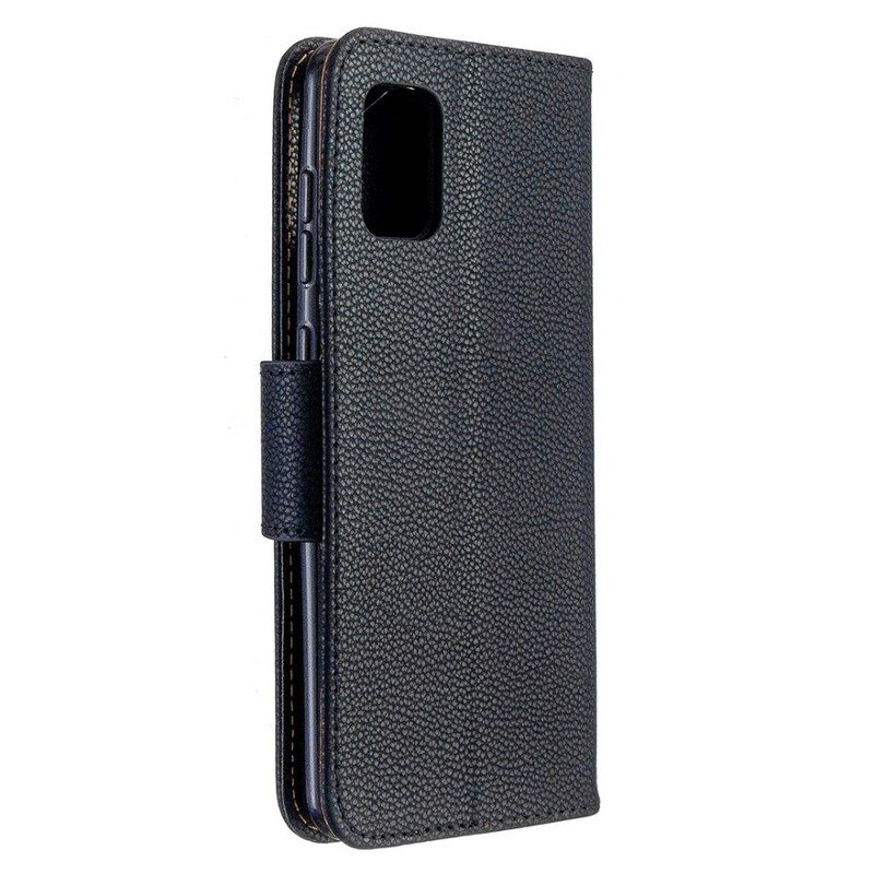 Folio-hoesje voor Samsung Galaxy A31 Flip Case Lychee Rabat Schuin