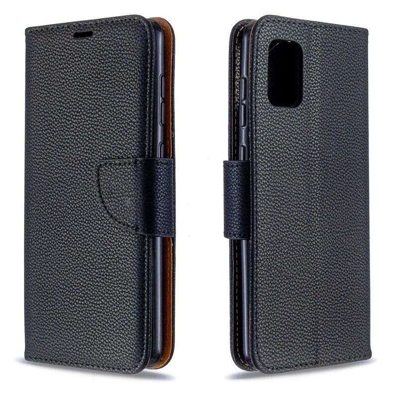 Folio-hoesje voor Samsung Galaxy A31 Flip Case Lychee Rabat Schuin