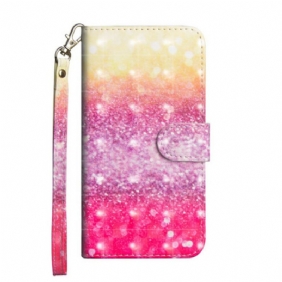 Folio-hoesje voor Samsung Galaxy A31 Magenta Glitterverloop