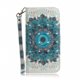 Folio-hoesje voor Samsung Galaxy A31 Met Ketting Meesterlijke Mandala Met Riem