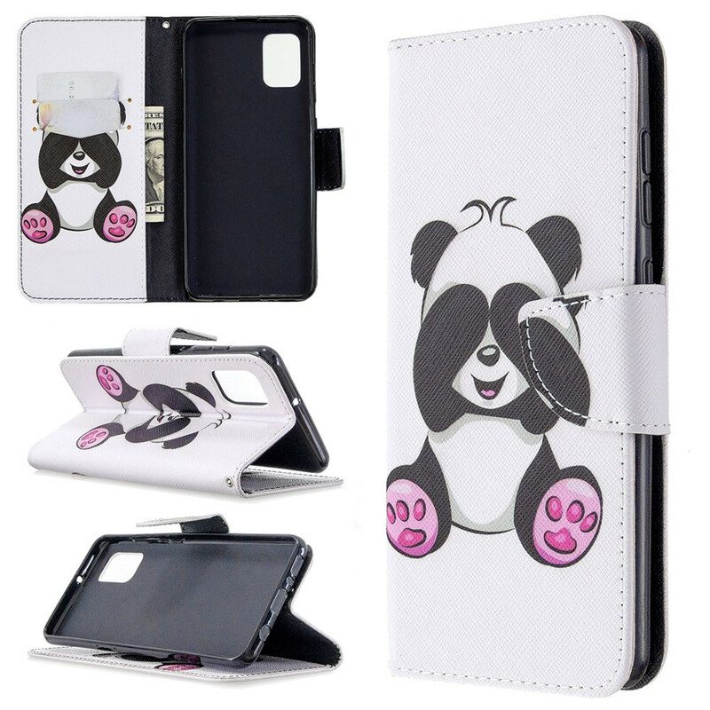 Folio-hoesje voor Samsung Galaxy A31 Panda-plezier