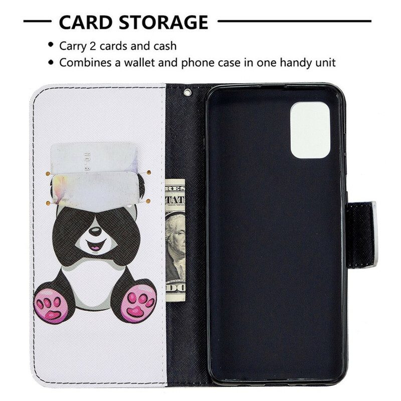 Folio-hoesje voor Samsung Galaxy A31 Panda-plezier