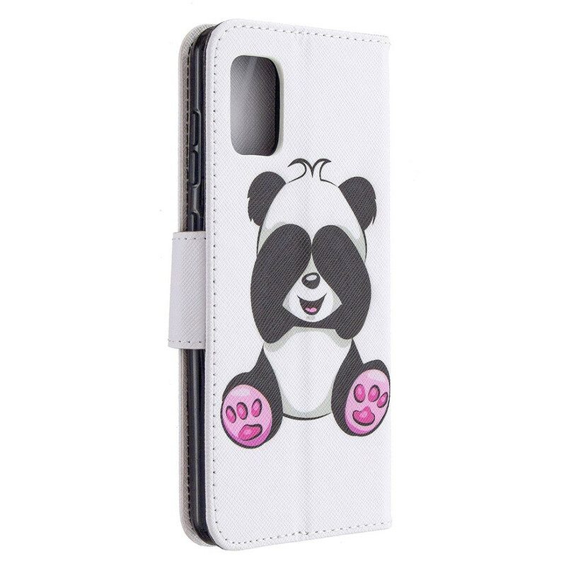 Folio-hoesje voor Samsung Galaxy A31 Panda-plezier