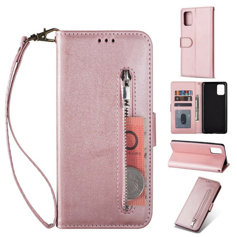 Folio-hoesje voor Samsung Galaxy A31 Portemonnee Met Lanyard