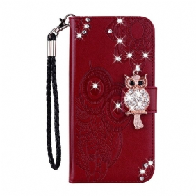 Folio-hoesje voor Samsung Galaxy A31 Uil Mandala En Charme