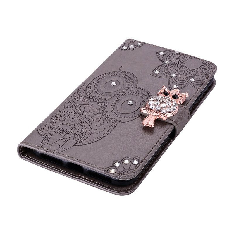 Folio-hoesje voor Samsung Galaxy A31 Uil Mandala En Charme