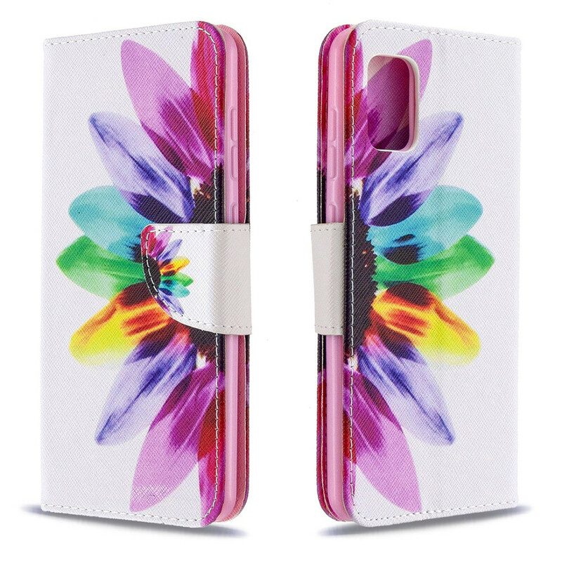 Folio-hoesje voor Samsung Galaxy A31 Waterverf Bloem