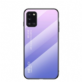 Hoesje voor Samsung Galaxy A31 Gehard Glas Hallo