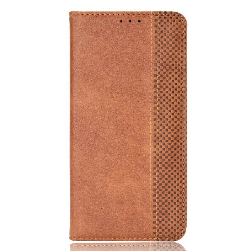 Bescherming Hoesje voor Oppo Find X3 Pro Folio-hoesje Gestileerd Vintage Leereffect