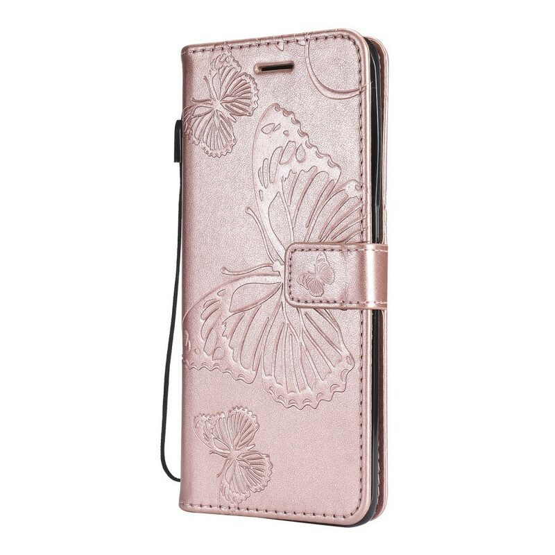 Folio-hoesje voor Oppo Find X3 Pro Flip Case Vlinders En Schuine Klep