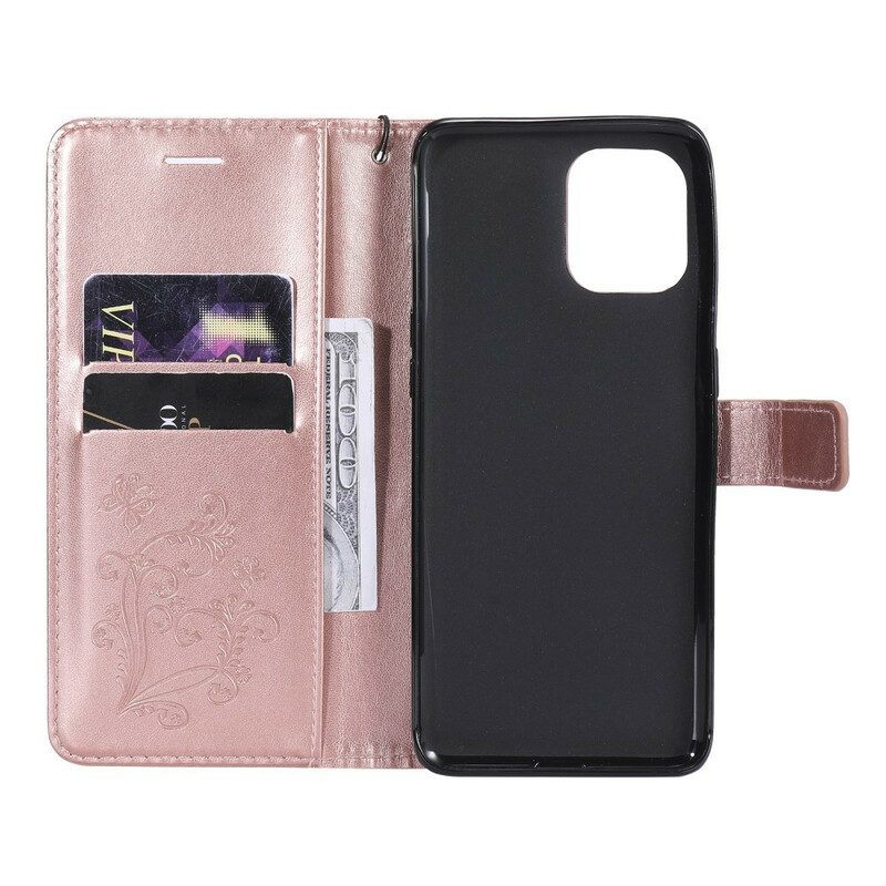 Folio-hoesje voor Oppo Find X3 Pro Flip Case Vlinders En Schuine Klep