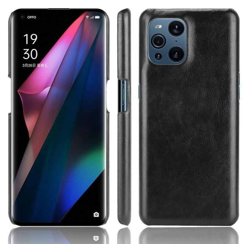 Hoesje voor Oppo Find X3 Pro Litchi-leereffect