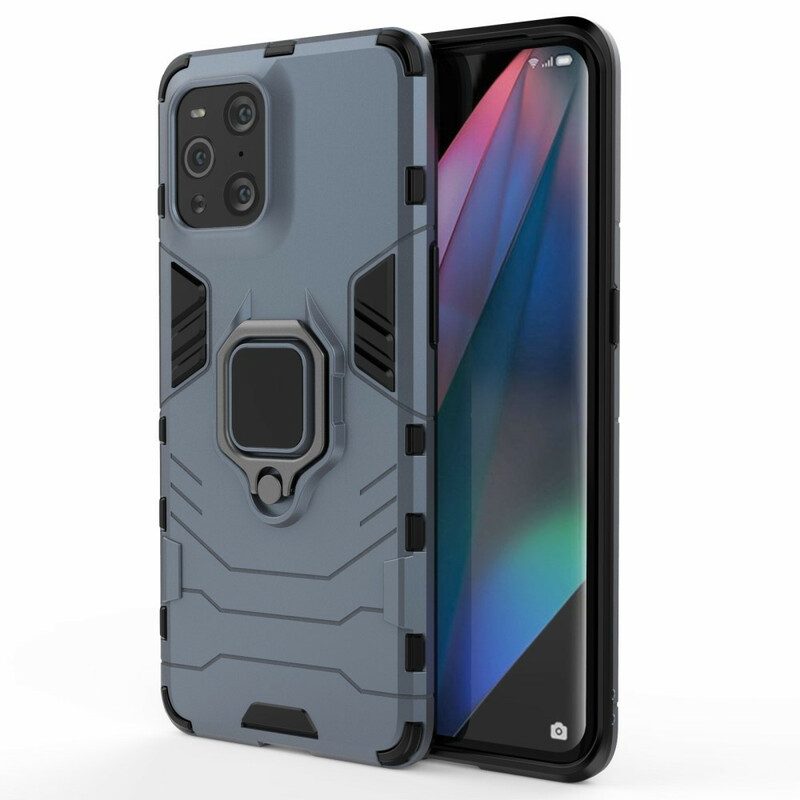 Hoesje voor Oppo Find X3 Pro Ringbestendig