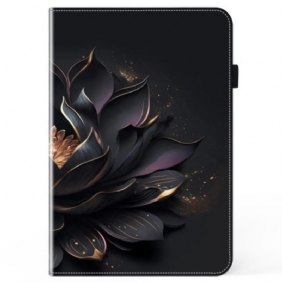 Cover iPad Pro 13 (2024) Zwarte Roos Bescherming Hoesje