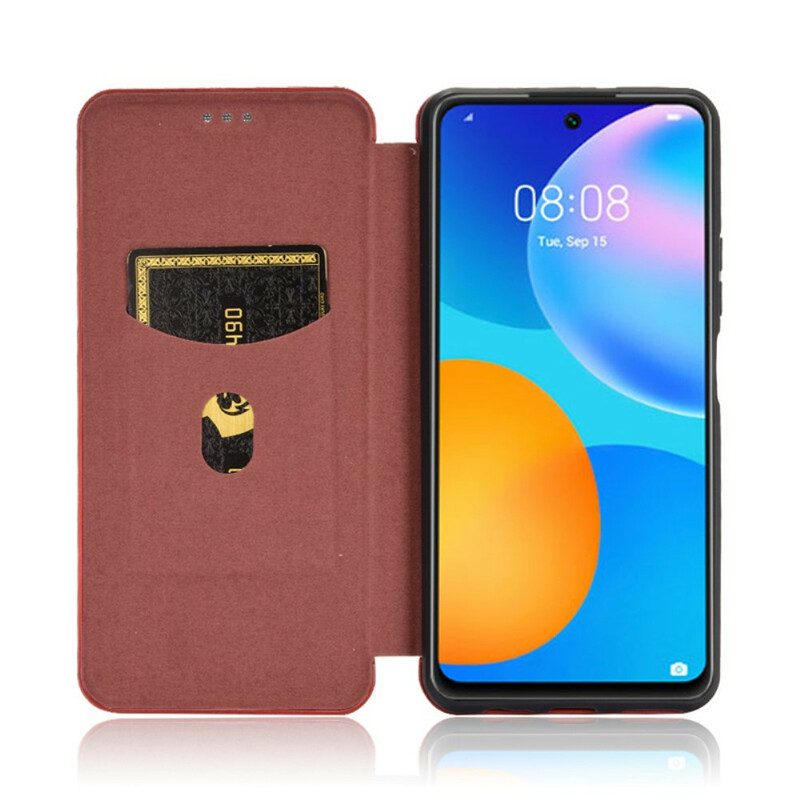 Bescherming Hoesje voor Huawei P Smart 2021 Folio-hoesje Koolstofvezel