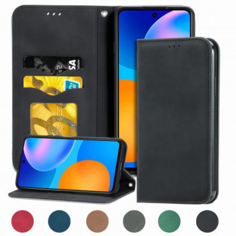 Bescherming Hoesje voor Huawei P Smart 2021 Folio-hoesje Vintage Kunstleer