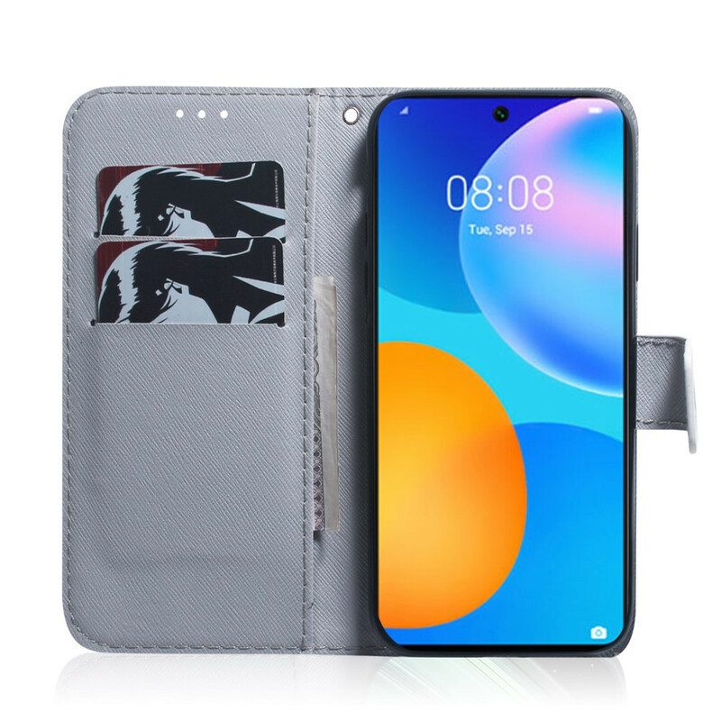 Flip Case voor Huawei P Smart 2021 Schilderij Van Uilen