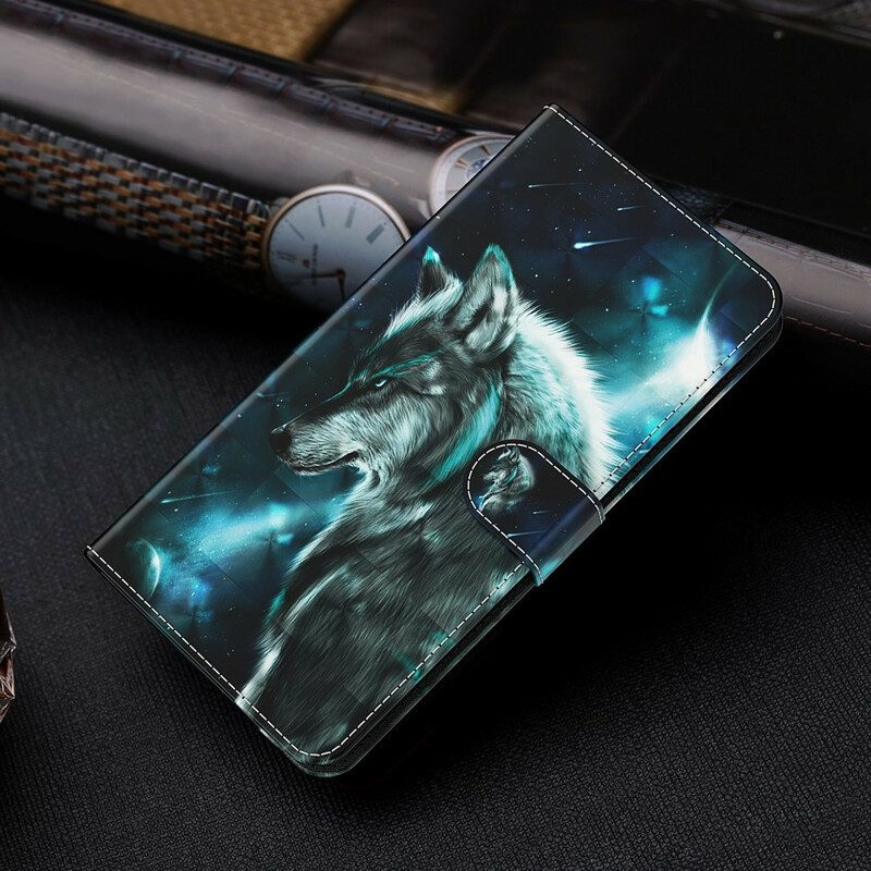 Folio-hoesje voor Huawei P Smart 2021 Majestueuze Wolf