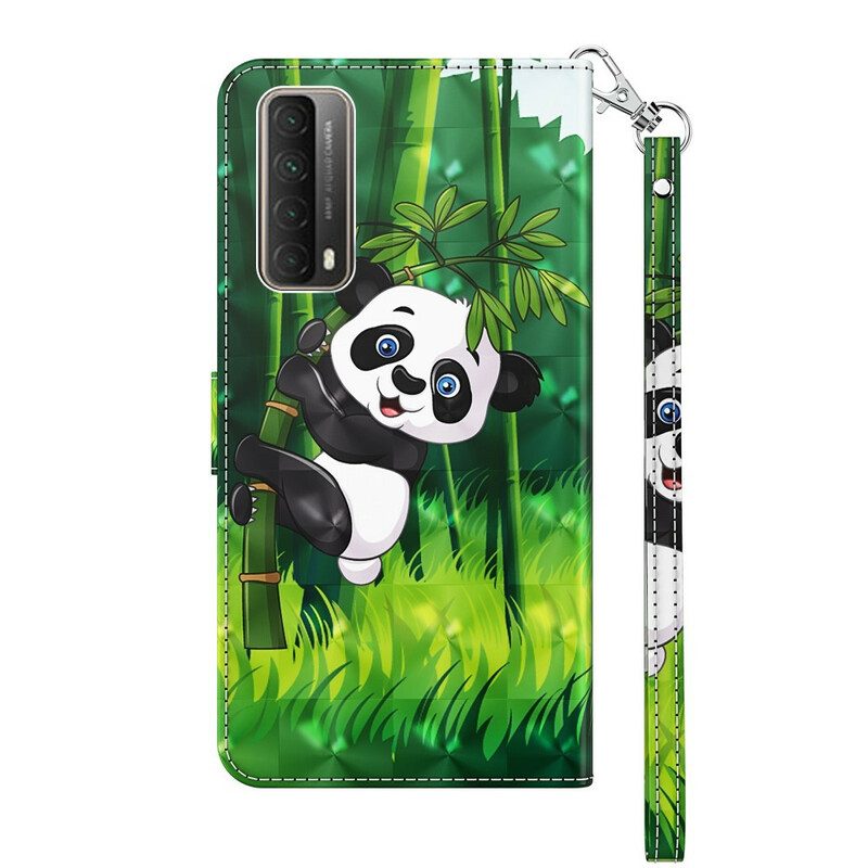 Folio-hoesje voor Huawei P Smart 2021 Panda En Bamboe