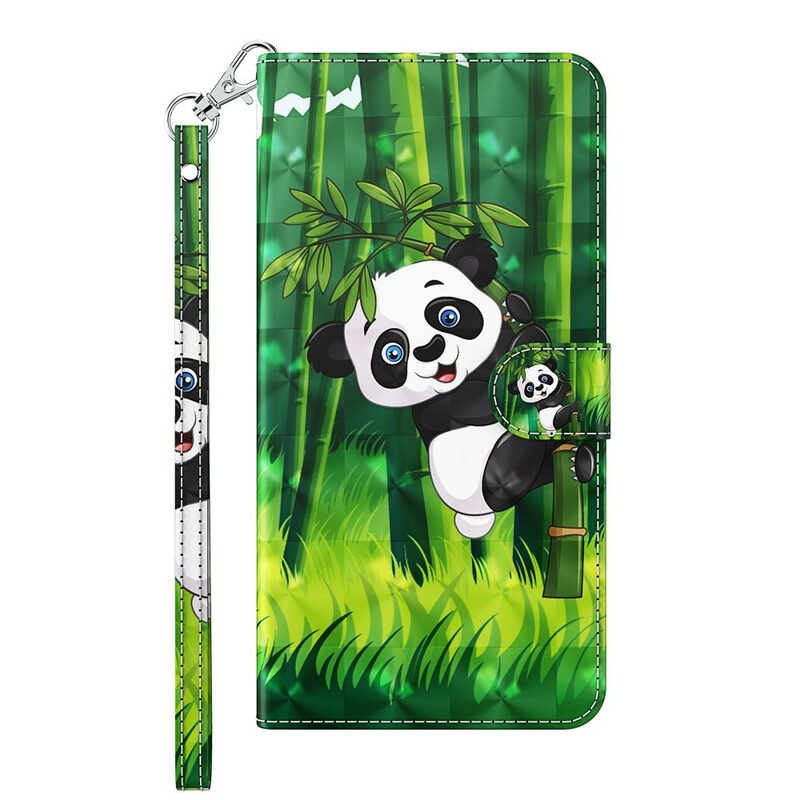 Folio-hoesje voor Huawei P Smart 2021 Panda En Bamboe