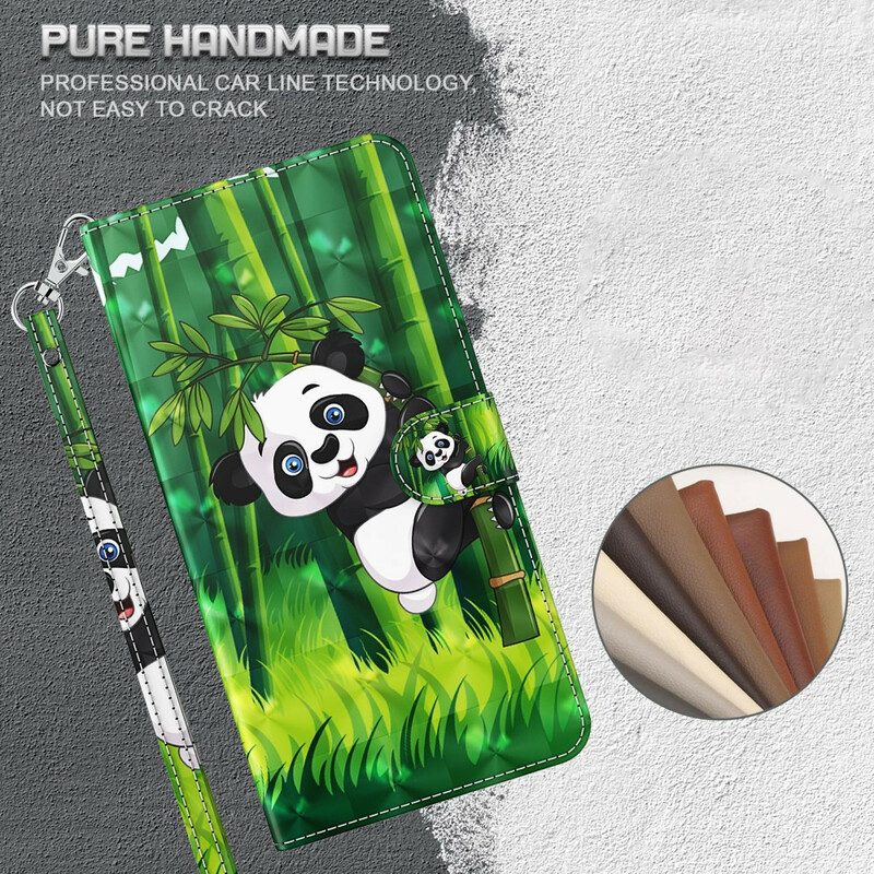 Folio-hoesje voor Huawei P Smart 2021 Panda En Bamboe