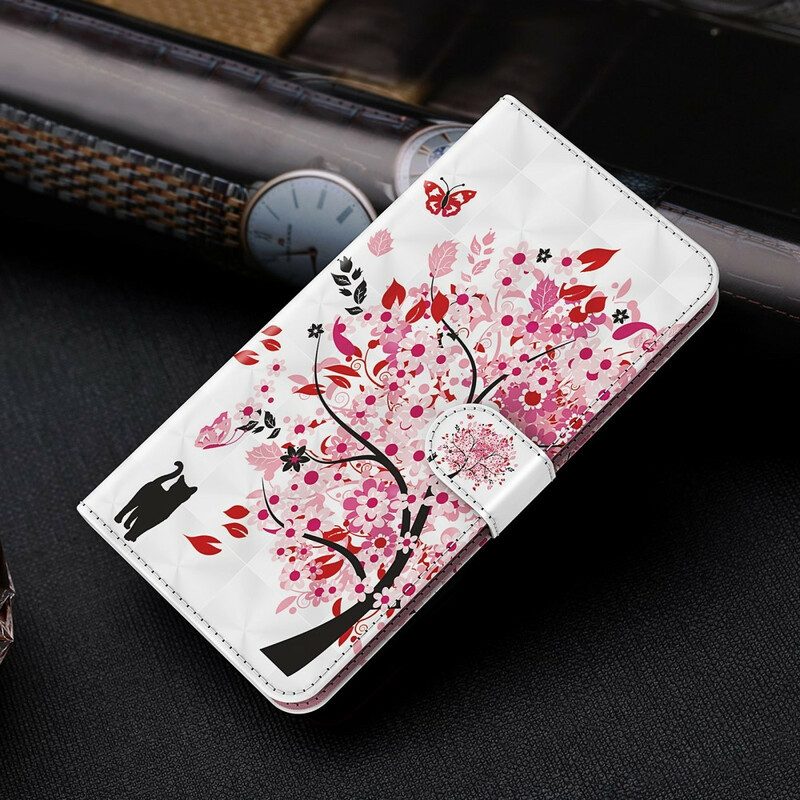 Folio-hoesje voor Huawei P Smart 2021 Roze Boom