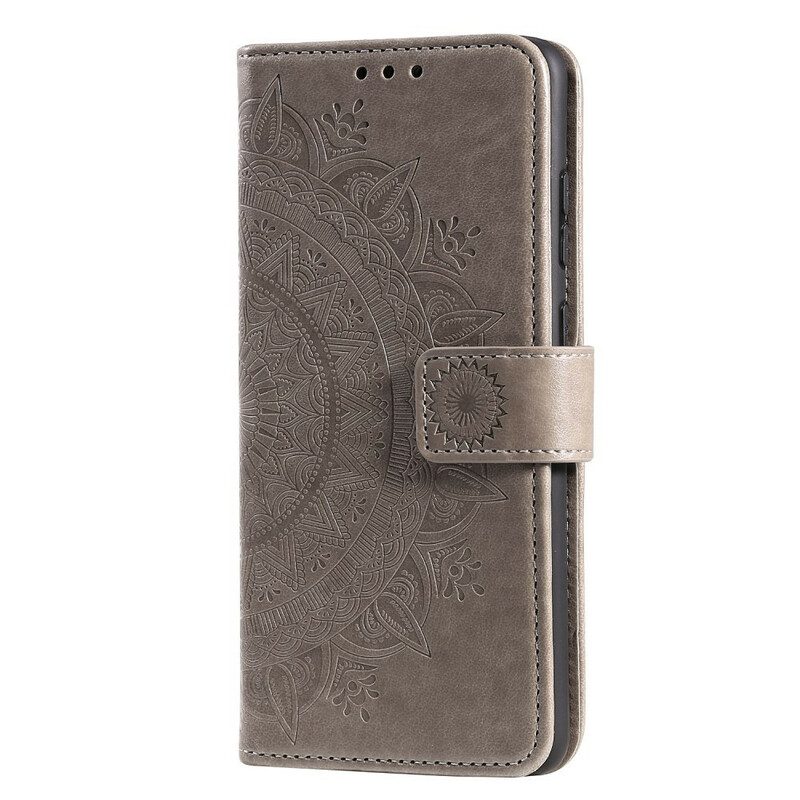 Folio-hoesje voor Huawei P Smart 2021 Zon Mandala