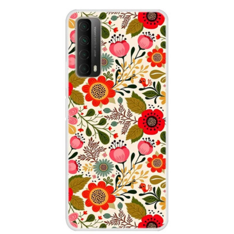 Hoesje voor Huawei P Smart 2021 Bloemen Tapijt