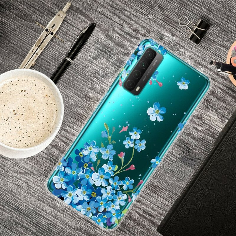 Hoesje voor Huawei P Smart 2021 Boeket Van Blauwe Bloemen