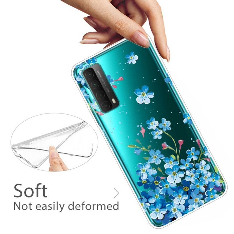 Hoesje voor Huawei P Smart 2021 Boeket Van Blauwe Bloemen