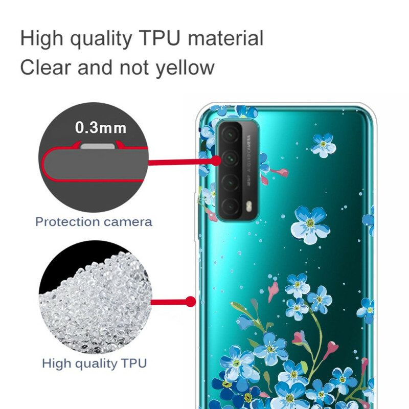 Hoesje voor Huawei P Smart 2021 Boeket Van Blauwe Bloemen