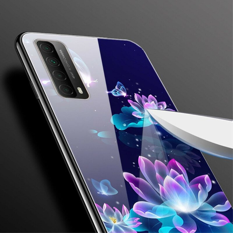 Hoesje voor Huawei P Smart 2021 Fancy Flowers Gehard Glas