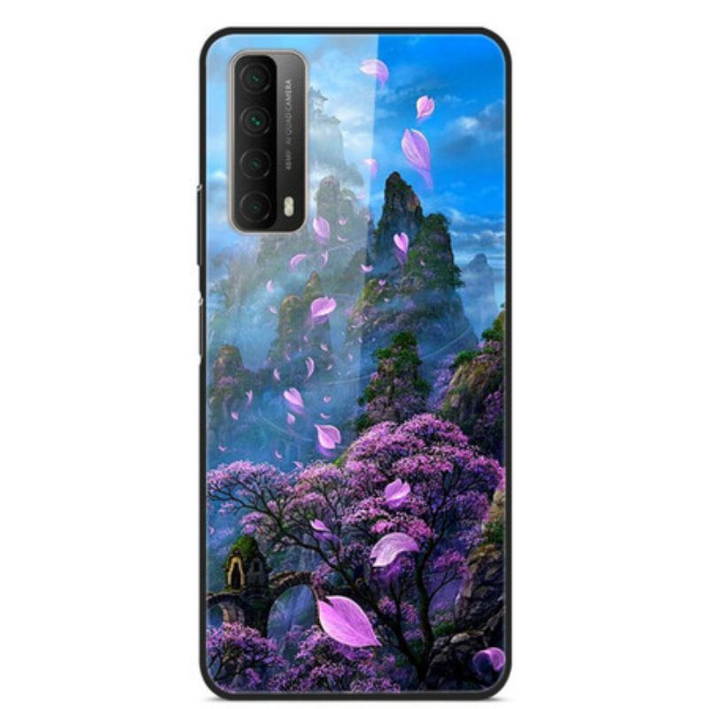 Hoesje voor Huawei P Smart 2021 Fantasie Landschap Gehard Glas