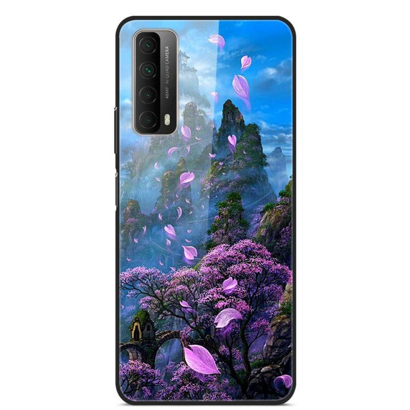 Hoesje voor Huawei P Smart 2021 Fantasie Landschap Gehard Glas