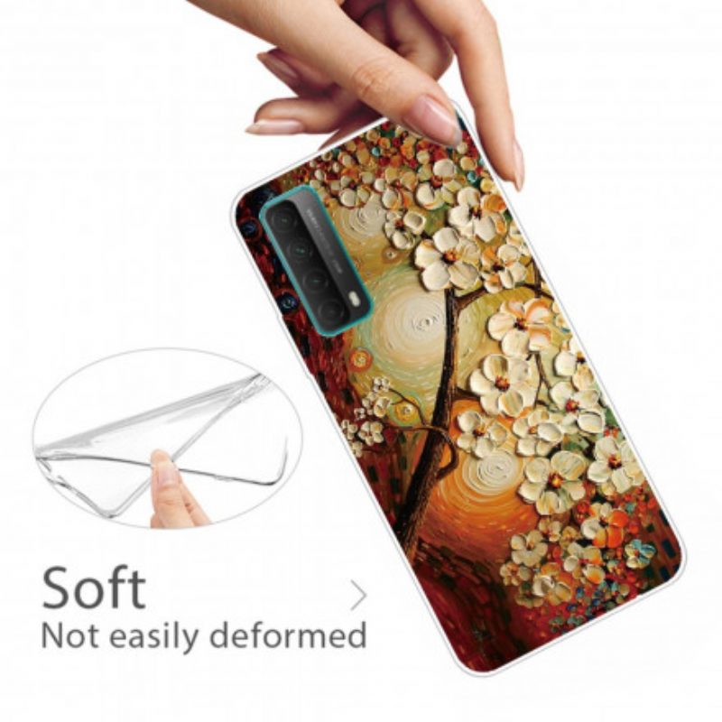 Hoesje voor Huawei P Smart 2021 Flexibele Bloemen