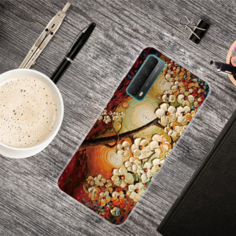 Hoesje voor Huawei P Smart 2021 Flexibele Bloemen