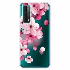 Hoesje voor Huawei P Smart 2021 Grote Roze Bloemen