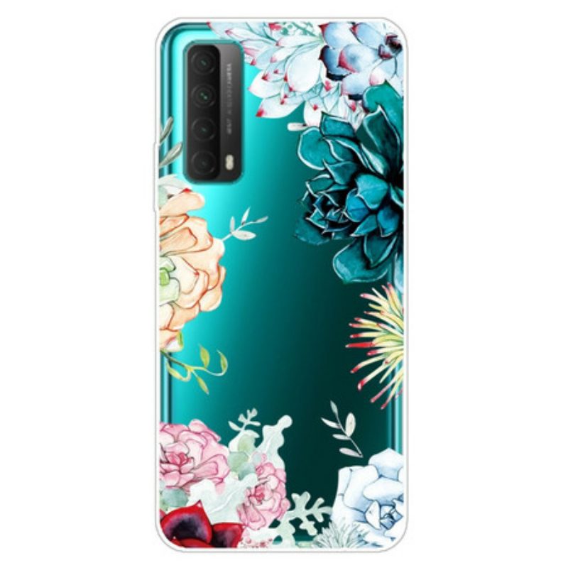 Hoesje voor Huawei P Smart 2021 Naadloze Aquarel Bloemen